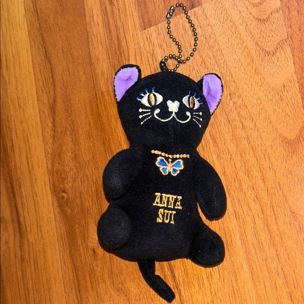 Anna Sui Black Cat Plush Charm Mascot